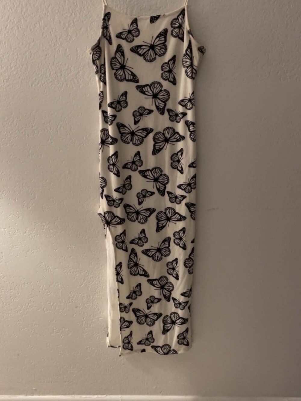 White Butterfly Slip Dress - Unbranded